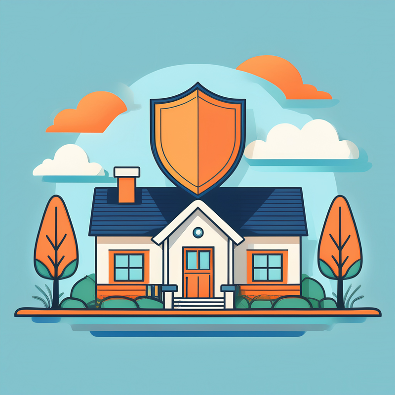 Home protected by insurance shield