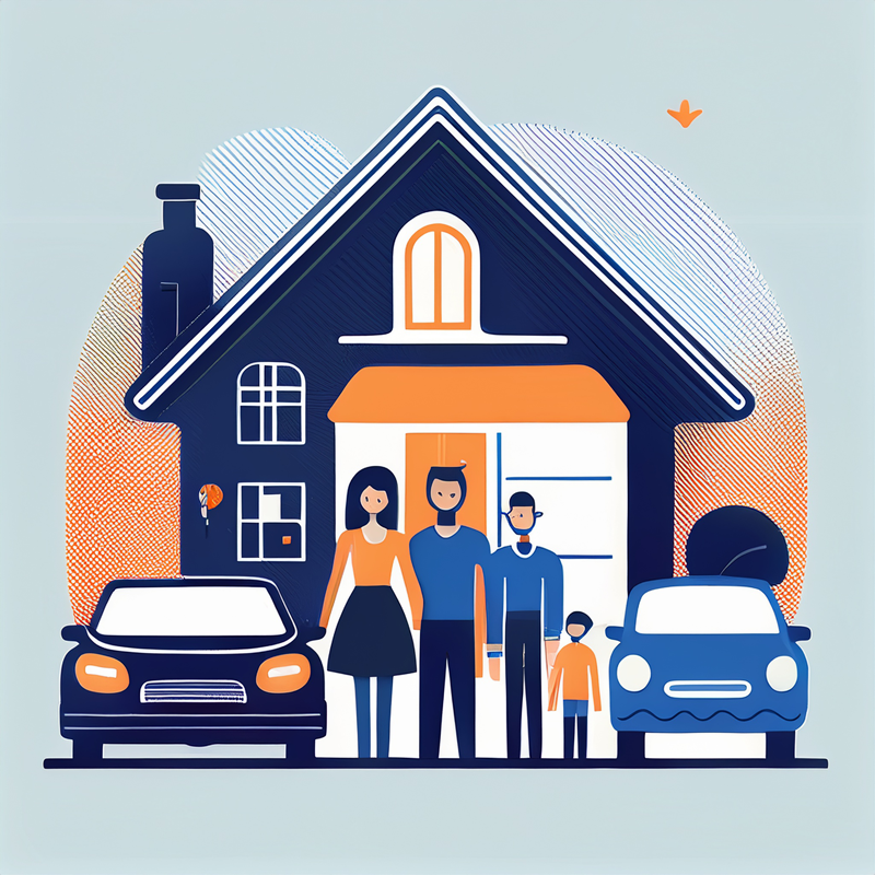 Family, home and cars protected by insurance